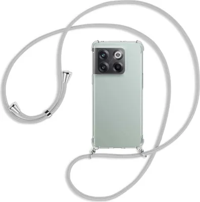Produktbild von Handykette Backcover-Schutzhülle mit Band (Metall silberfarben) für OnePlus 10T 5G (6.7'') - silbergrau