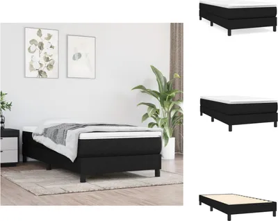 Immagine prodotto di vidaXL Letto a molle insacchettate nero 90x200 cm tessuto - Letti e strutture letto