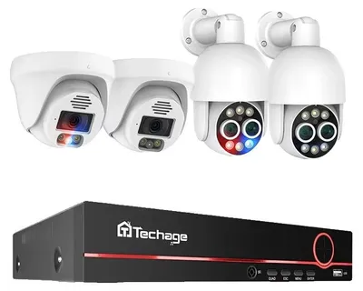 Productafbeelding van Camerasysteem, 8 megapixel resolutie, nachtzichtfunctie, 8-kanaals NVR, 4 camera's, geen, EU-stekker