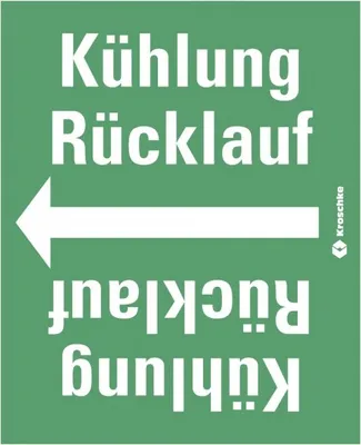 Produktbild von Dreifke® Rohrleitungsband Kühlung Rücklauf, praxisbewährt, ab Ø 50mm, grün/we...