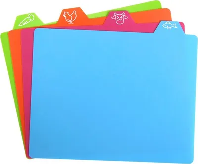 Image de Tapis à découper en plastique BURI Lot de 4 tapis à découper Planche à découper Planche de cuisine