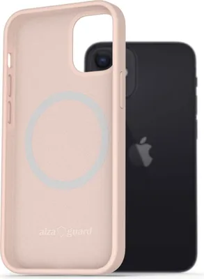 Produktbild von AlzaGuard Silikonhülle Kompatibel mit Magsafe pro iPhone 12 Mini růžový