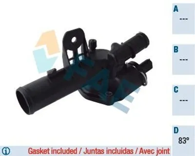 Produktbild von FAE Thermostat Kühlmittel 83°C für RENAULT Clio III Schrägheck (BR0/1, CR0/1) TWINGO II (CN0) MEGANE III Grandtour (KZ0/1) Scénic III (JZ0/1)