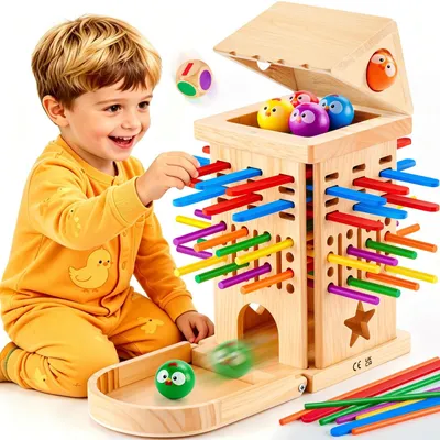 Produktbild von Solidchoice – Holz-Montessori-Geschicklichkeitsspiel für Kinder