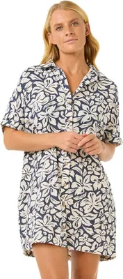 Produktbild von Rip Curl Las Dalias Ss Kurzes Kurzarmkleid Blau S Frau Blau S