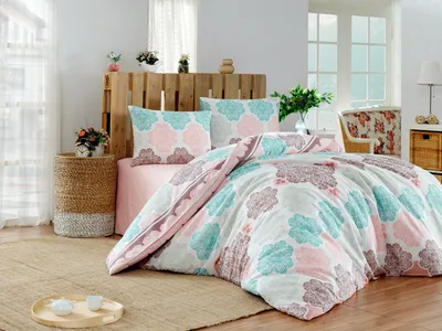 Produktbild von L'Essentiel Linge de Maison, Begonvilla- EPJ6143, Türkis, Bettdecken, 70% Baumwolle / 30% Polyester