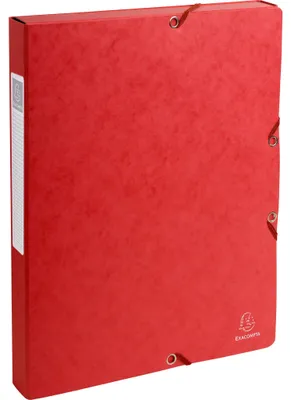 Produktbild von Exacompta 8x Archivbox Karton, 600g, Rücken 25mm + Etikett, A4, Rot, 50305E