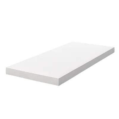 A white mattress on a white background.