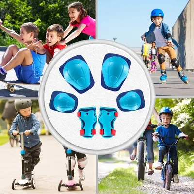 Produktbild von Schutzausrüstung für Kleinkinder | Knie- und Ellenbogenschützer für Mädchen und Jungen mit Handgelenkschützern zum Skaten, Radfahren, Rollschuhlaufen und Scooterfahren