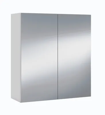 Obrázek produktu pro Badezimmerspiegelschrank >Bad-Spiegelschrank 60< in weiß glänzend