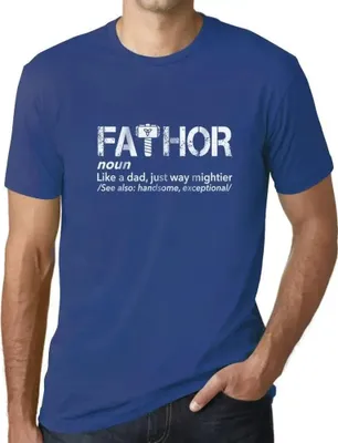 Produktbild von Herren Grafik T-Shirt Fa-thor wie Papa nur viel mächtiger – Fa-Thor Like Dad Just Way Mightier – Öko-Verantwortlich Vintage Jahrgang Kurzarm Lustige