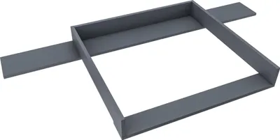 Produktbild von regalik Wickelaufsatz mit Platte für Hemnes von IKEA, Wickeltischaufsatz für 50x160 cm Kommoden, Abnehmbar Wickelkommode aufsatz, Gerade Frontplatten, Graphit