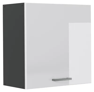 Zdjęcie produktu dla Szafka ścienna Vicco R-Line Biały wysoki połysk/Antracyt 60 cm z 1 drzwiami, Model 65801