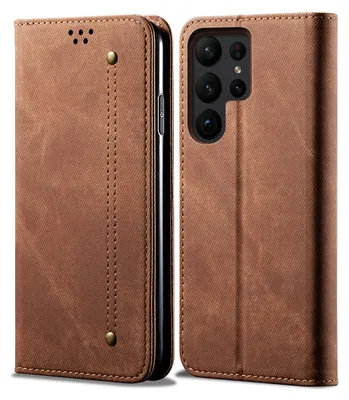 Produktbild von Galaxy S25 Ultra Hülle, Leder Brieftasche Flip Bookstyle Schutzhülle mit Standfunktion für Samsung Galaxy S25 Ultra Braun
