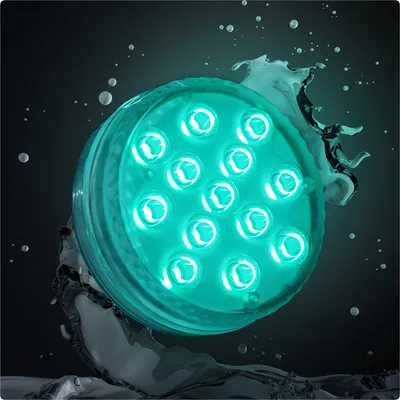 Produktbild von PRECORN Poolbeleuchtung LED Unterwasser Licht inkl Fernbedienung Pool Licht mit 13 LED Unterwasserlicht Teichbeleuchtung Whirlpool