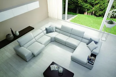 Image de Relax Wohnlandschaft U-Form Ecksofa Couch Sofa Ledersofa Garnitur jvmoebel