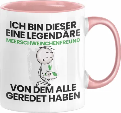 Produktbild von Meerschweinchenfreund Geschenk Tasse Lustige Geschenkidee Geburtstag für Meerschweinchenfreund Ich Bin Dieser Legendäre Meerschweinchenfreund Von Dem Alle Geredet Haben Kaffee-Becher (Rosa)