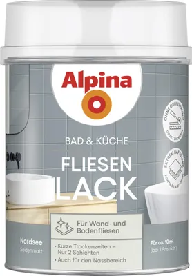 Produktbild von Alpina Fliesenlack Bad & Küche 2K nordsee 750 ml