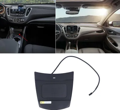 Obrázok produktu pre Bezdrôtová nabíjačka do auta, zariadenie QI, rýchle nabíjanie, LED, protišmyková, pre Chevrolet Malibu 2016 až 2019