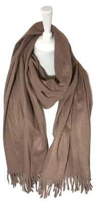 Productafbeelding van Winterse dames sjaal » XL dames sjaal » zachte kasjmier » winter sjaal 180x68 cm: Bruin. Kleur: Bruin
