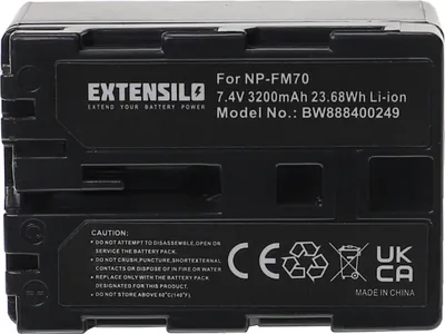 Produktbild von EXTENSILO Akku kompatibel mit Sony DCR-DVD101E, DCR-DVD100, DCR-DVD200E, DCR-DVD101, DCR-DVD200, DCR-DVD100E Kamera (3200 mAh, 7,4 V, Li-Ion)