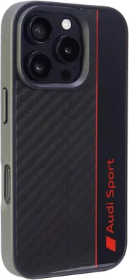 Produktbild von Audi Sport Handyhülle iPhone 16 Pro Stoßabsorbierende Hülle schwarz Carbon
