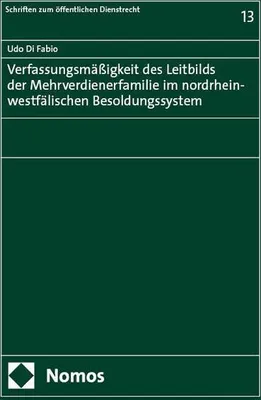 Produktbild von Verfassungsmäßigkeit des Leitbilds der Mehrverdienerfamilie im nordrhein-westfälischen Besoldungssystem