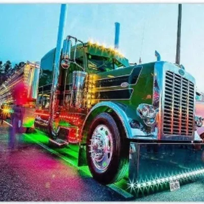 Image de Peinture par numéros : Camion coloré, 50x40 cm, avec cadre. Créatif