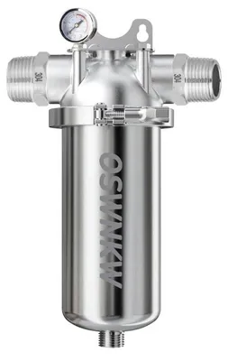 Produktbild von Hauswasserfilter - Sediment Vorfilter - 40 µm 316 Edelstahlgewebe - Wiederverwendbar - DN20 Anschluss - 15 cm Gehäuse