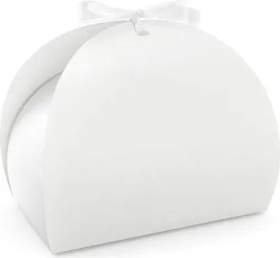 Immagine prodotto di Scatola per torte con fiocco 16x14x9cm per torte Set di 10 scatole per torte bianche