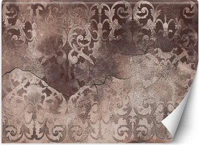 Produktbild von Vlies fototapete Braunes Vintage-Ornament 350x245 cm Feeby Rosa inkl. Kleber einfache Montage