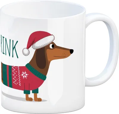 Produktbild von Weihnachts-Dackel LONGDRINK Kaffeebecher