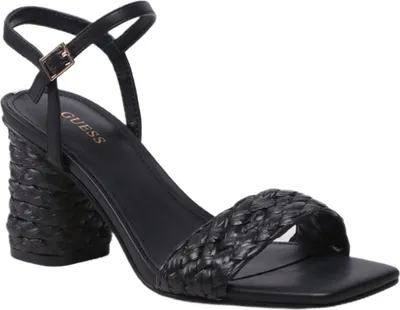 Produktbild von Guess Damen-Sandalen Cadante Schwarz mit Geflochtenem Absatz, Gr. 39