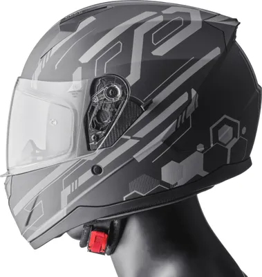 Image de GMS Integralhelm Hexago Graphic matt-grau S
