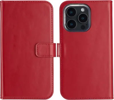 Produktbild von Selencia Echtleder Klapphülle iPhone 16 Pro Max - Rot