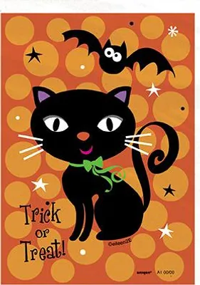 Produktbild von Bonbontütchen Spooky Boots50 Stück orange-schwarz 10 x 15 cm - Einheitsgröße