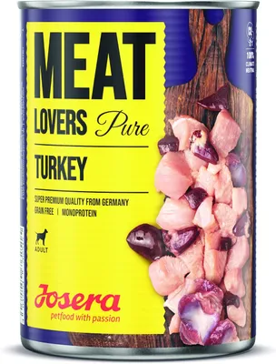Produktbild von Josera | Hundefutter |  Nassfutter  Meat Lovers Pure Turkey 6 x 400 g
