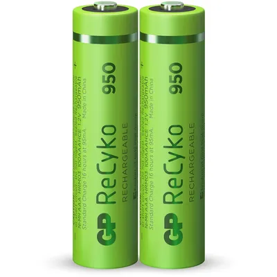 Produktbild von GP Batteries 100AAAHCE-2WB2, Wiederaufladbarer Akku, AAA, Nickel-Metallhydrid (NiMH), 1,2 V, 2 Stück(e), 950 mAh