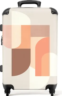 Produktbild von NoBoringSuitcases.com® Großer Koffer - Abstrakt - Kunst - Muster - Farben - Kombinationsschloss TSA - Hartschalen Trolley 4 Rollen - 72 liter - Reisekoffer - 66 cmKoffer Mittelgroß 67x43x25 cm, 72L,