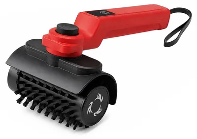 Produktbild von Akku Grillbürste elektrisch, BBQ Reinigungsbürste für Grillrost, rotierender Bürstenkopf zur Entfernung von Fett & eingebrannten Rückständen, Grillzubehör