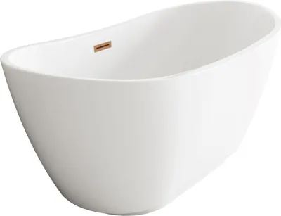Obrázek produktu pro Volně stojící balneologická vana PARMA 170 x 72 cm, akrylátová, s víkem a zátkou typu „klick-klack“, měď