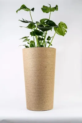 Zdjęcie produktu dla Adoni Doniczka boho jutowa z wkładem śr. 44cm wys. 75cm