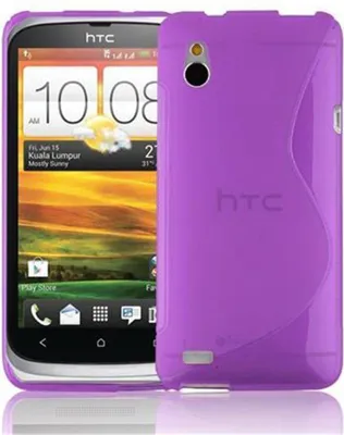 Produktbild von Cadorabo Schutzhülle für HTC Desire V Hülle in Lila Handyhülle Case TPU Silikon Etui