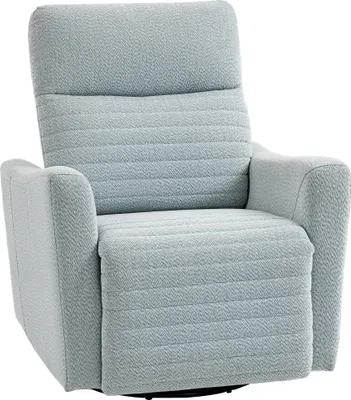 Image de Fauteuil inclinable, fauteuil de relaxation avec repose-pieds, pivotant š€ 360¡ã, basculant, 82 x 90,5 x 101 cm, gris-bleu