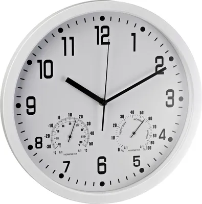 Produktbild von Wanduhr rund Kunststoff 35cm weiß