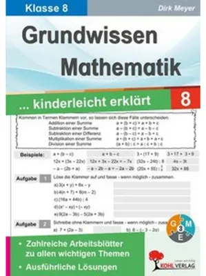 Produktbild von Grundwissen Mathematik / Klasse 8