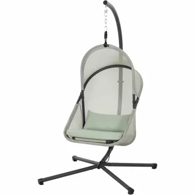 Produktbild von Siena Garden YOBAYA Hängesessel Light Green aus Stahl und Polyester