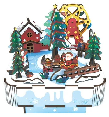 Produktbild von 2Kids Toys 3D-Holzpuzzle, Musikspielzeug, Weihnachtsdekoration mit Weihnachtsmann