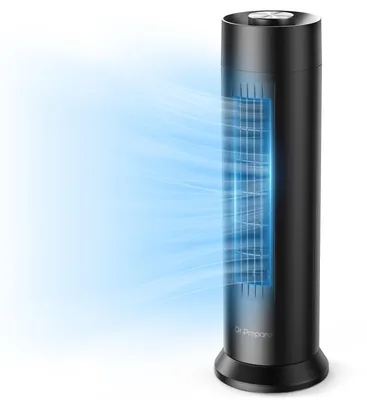 Image de Ventilateur colonne - Tour 40,6 cm - 3 vitesses - Oscillation 80 degrés - Blanc