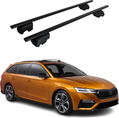 Immagine prodotto di Barre portatutto trasversali per Skoda Octavia 2019-2023, colore nero, omologazione ABE